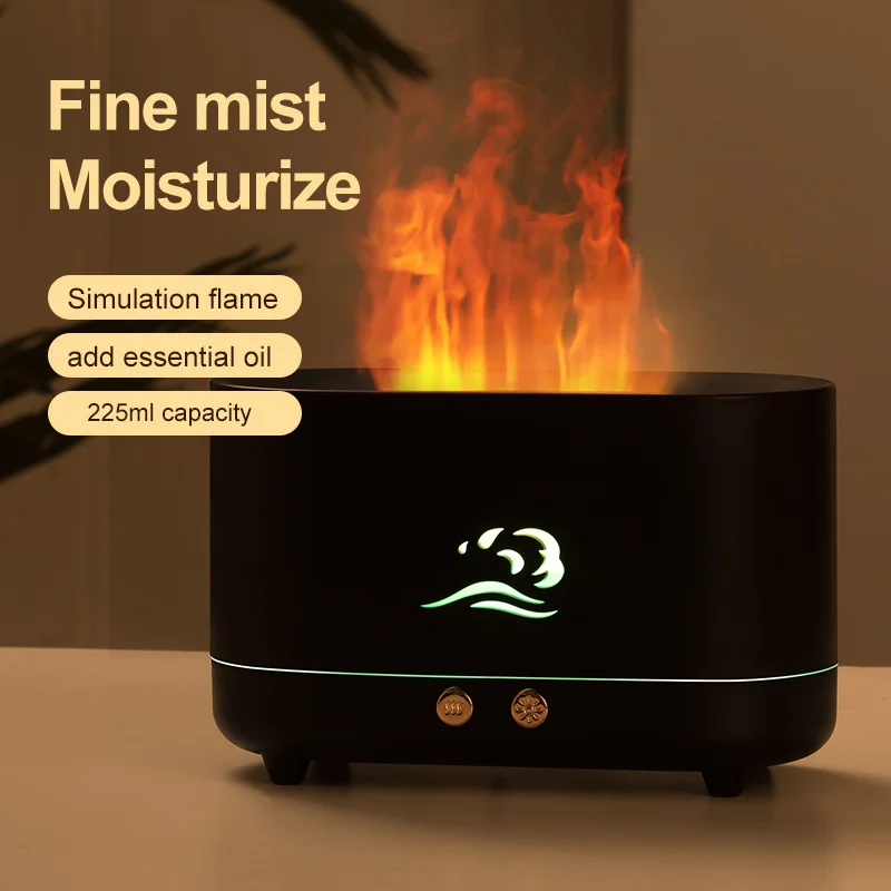 

Colorful Flame Aromatherapy Humidifier USB Office Desktop Home Essential Oil Aroma Diffuser Perfume Humidificadores Air Purifier