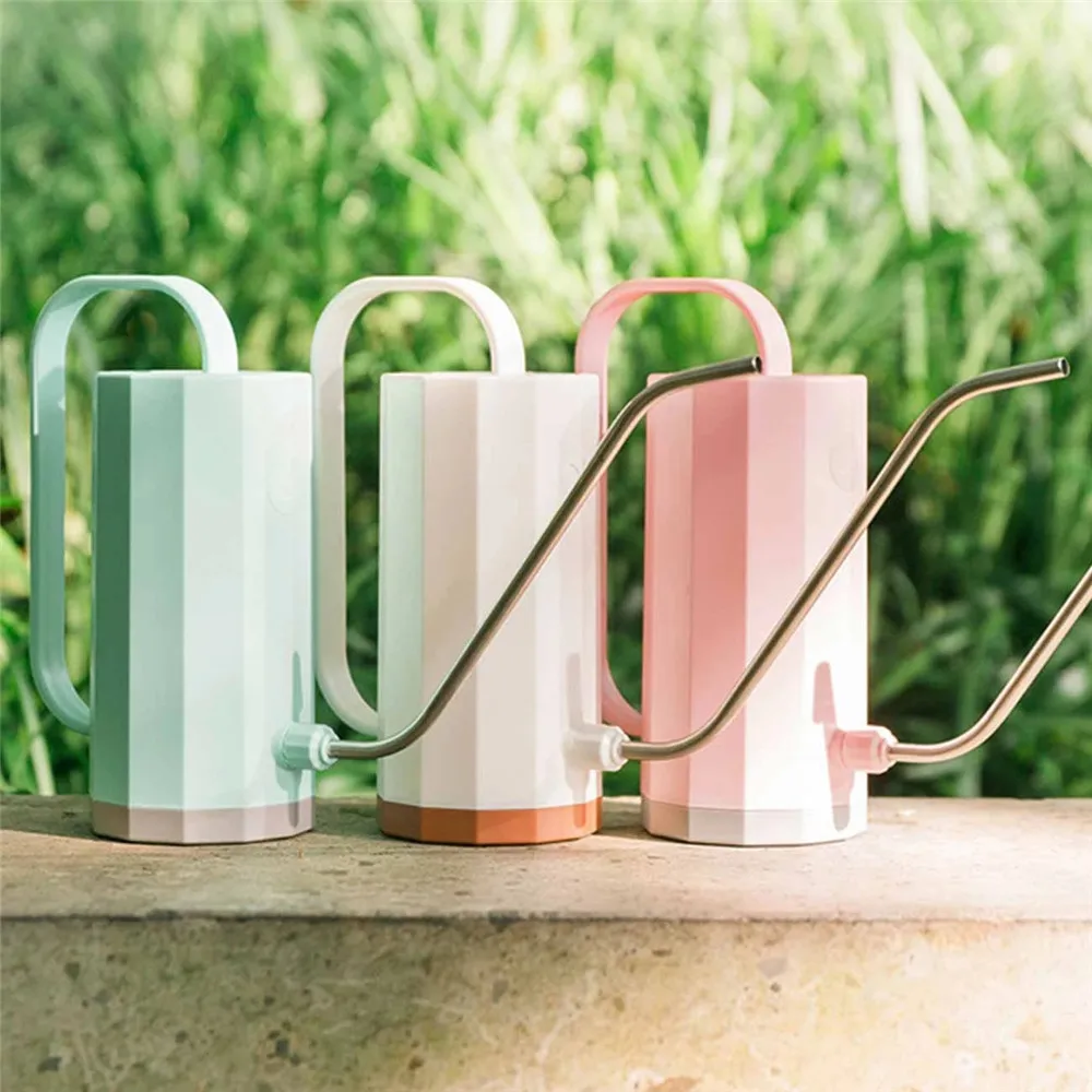 

Gardening Watering Can Large Capacity Detachable Watering Kettle Household Stainless Steel Long Mouth Garden Lawn 1.5l Plastic