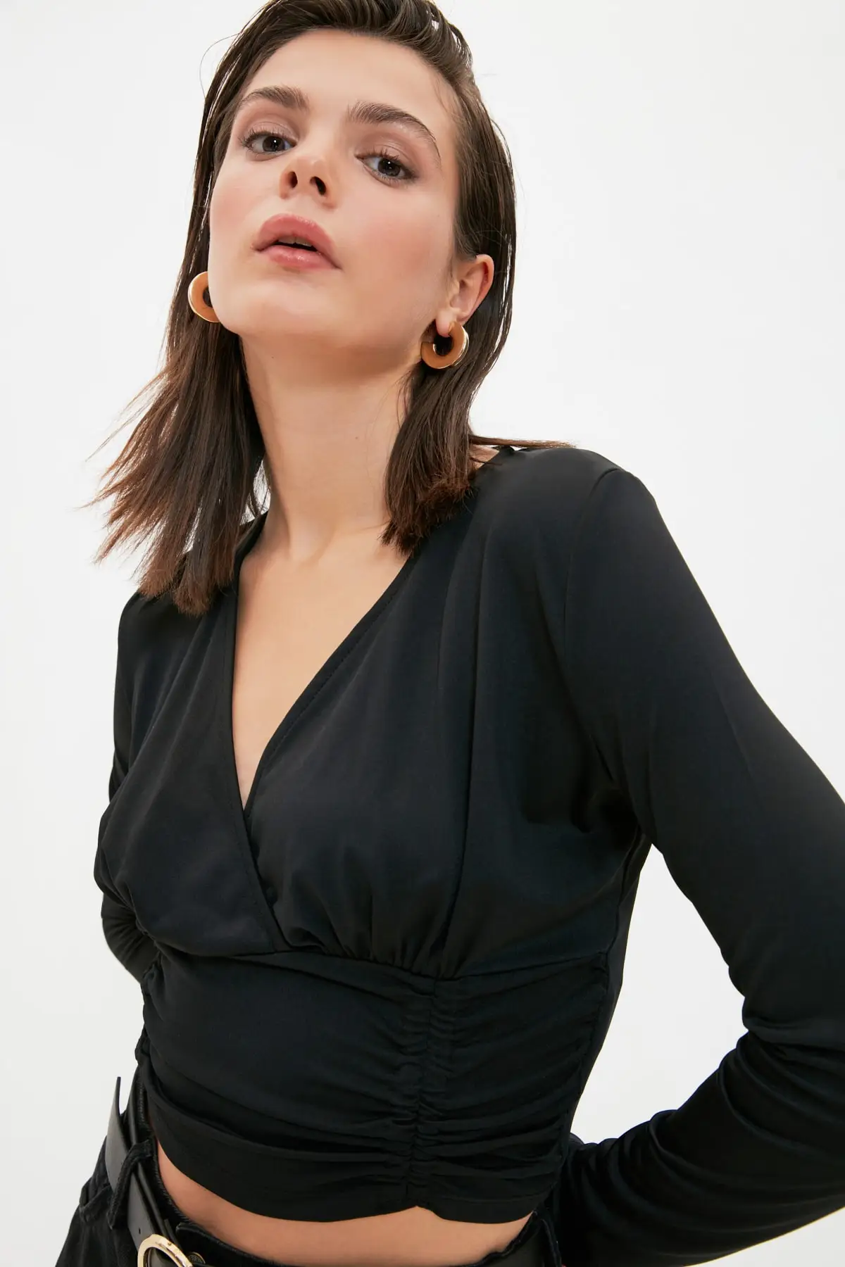 

Trendyol Crop Shir Detaylı Knitted Blouse TWOAW22BZ1051
