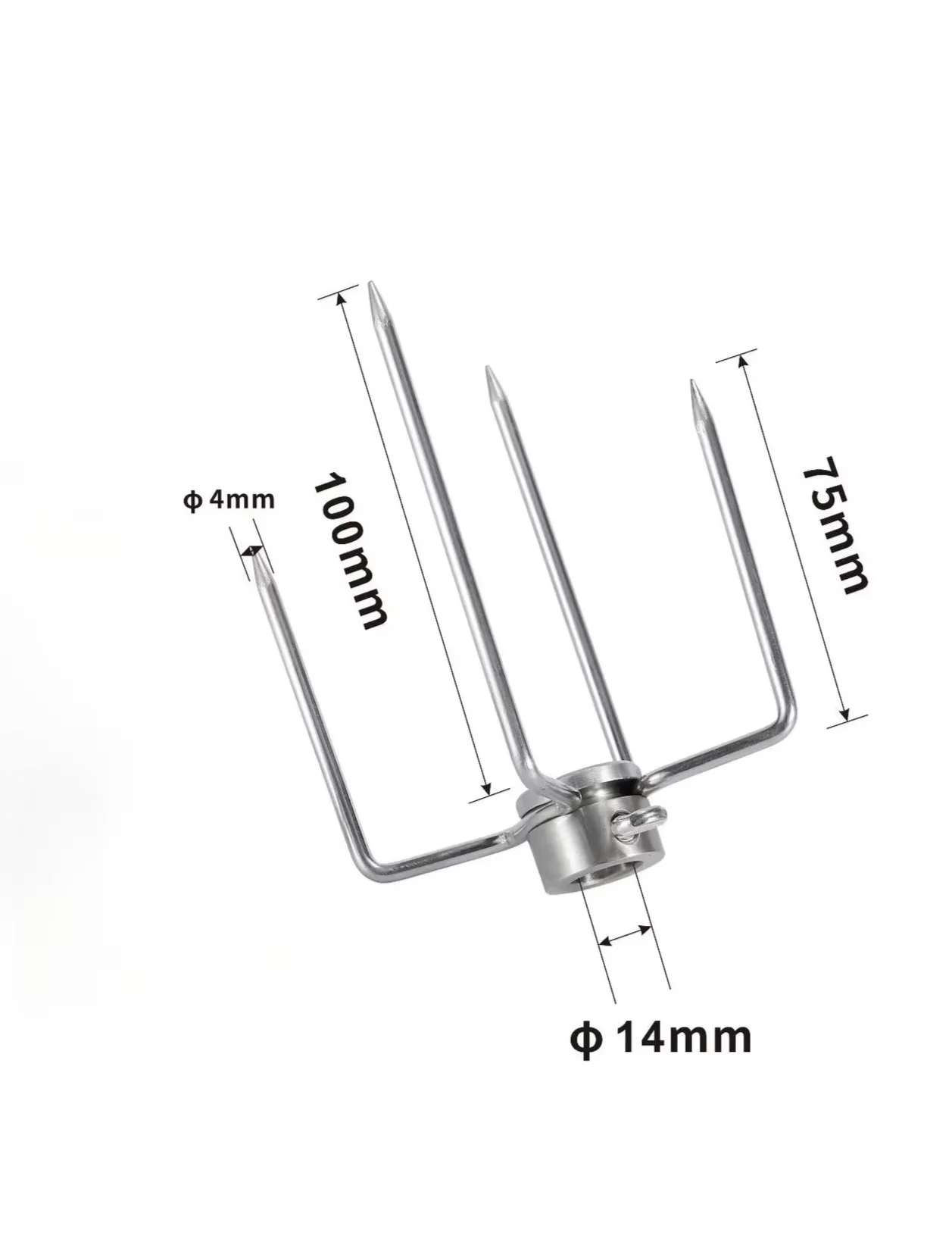 

Нержавеющая сталь для гриля-барбекю, гриль-гриль, вилки для курицы, подходят для 8*8 мм, 11 мм/13 мм/14 мм, лопастные стержни, гриль-гриль, зубец для мяса