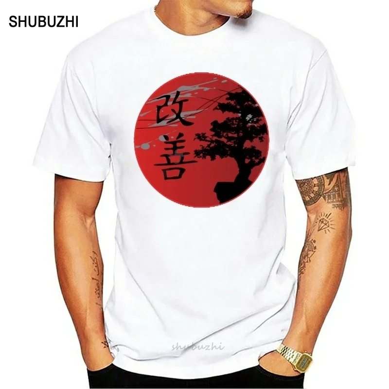 Футболка Kaizen с японским дизайном непрерывное улучшение Стандартная посадка