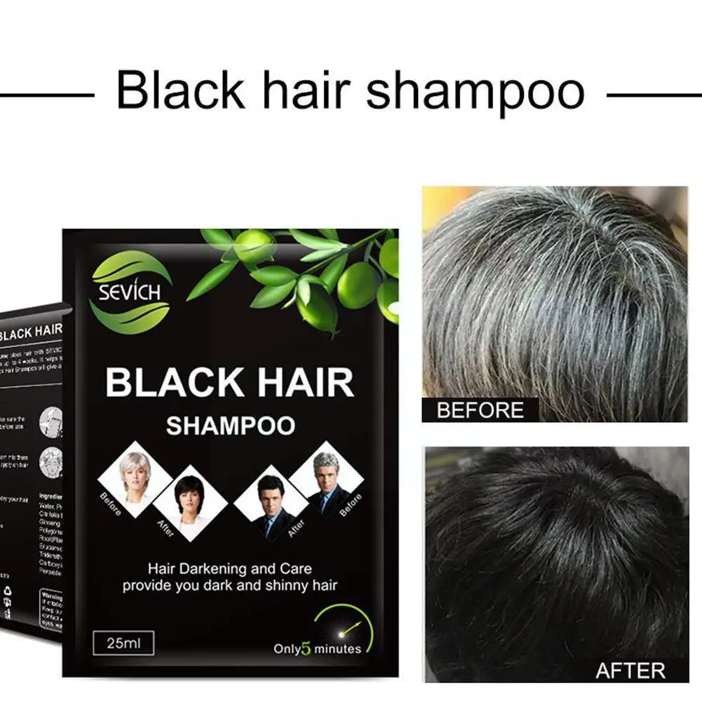 

Organic Natural One Wash Black Dye One Black Shampoo Fast Hair Dye Only 5 Minutes Black Hair Color Dye For Cover Gray White J8Z7