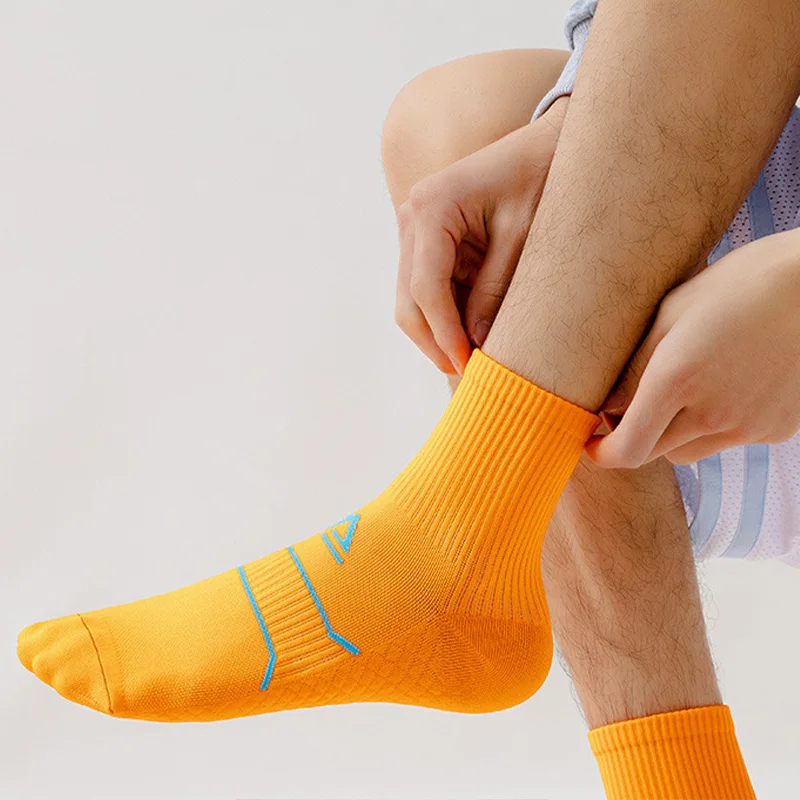 Multicolor Unisex Football Basketball Socks Thickened Wear-resistant Cycling Mountaineering Fitness Breathable Socks Two Pairs