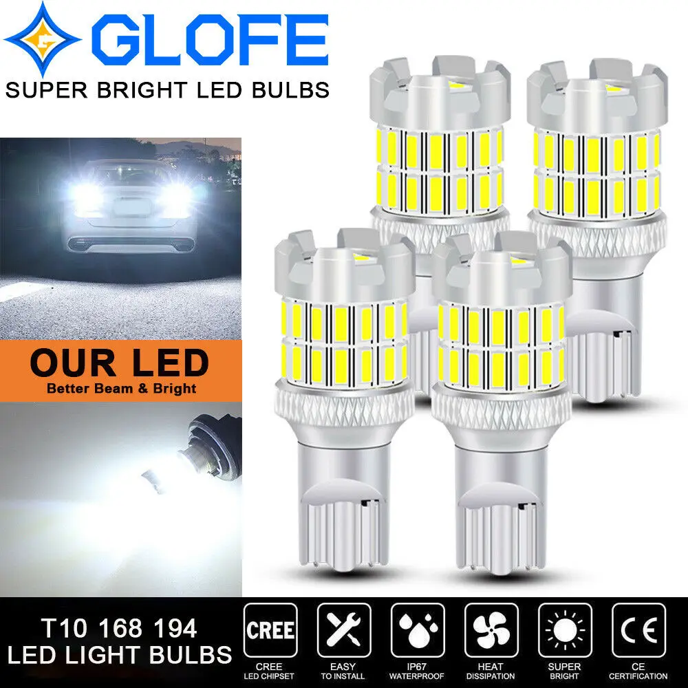 

4X Upgarde W16W T15 912 921 32Smd 4Smd Backup Reverse Led Light Bulb 6000K White
