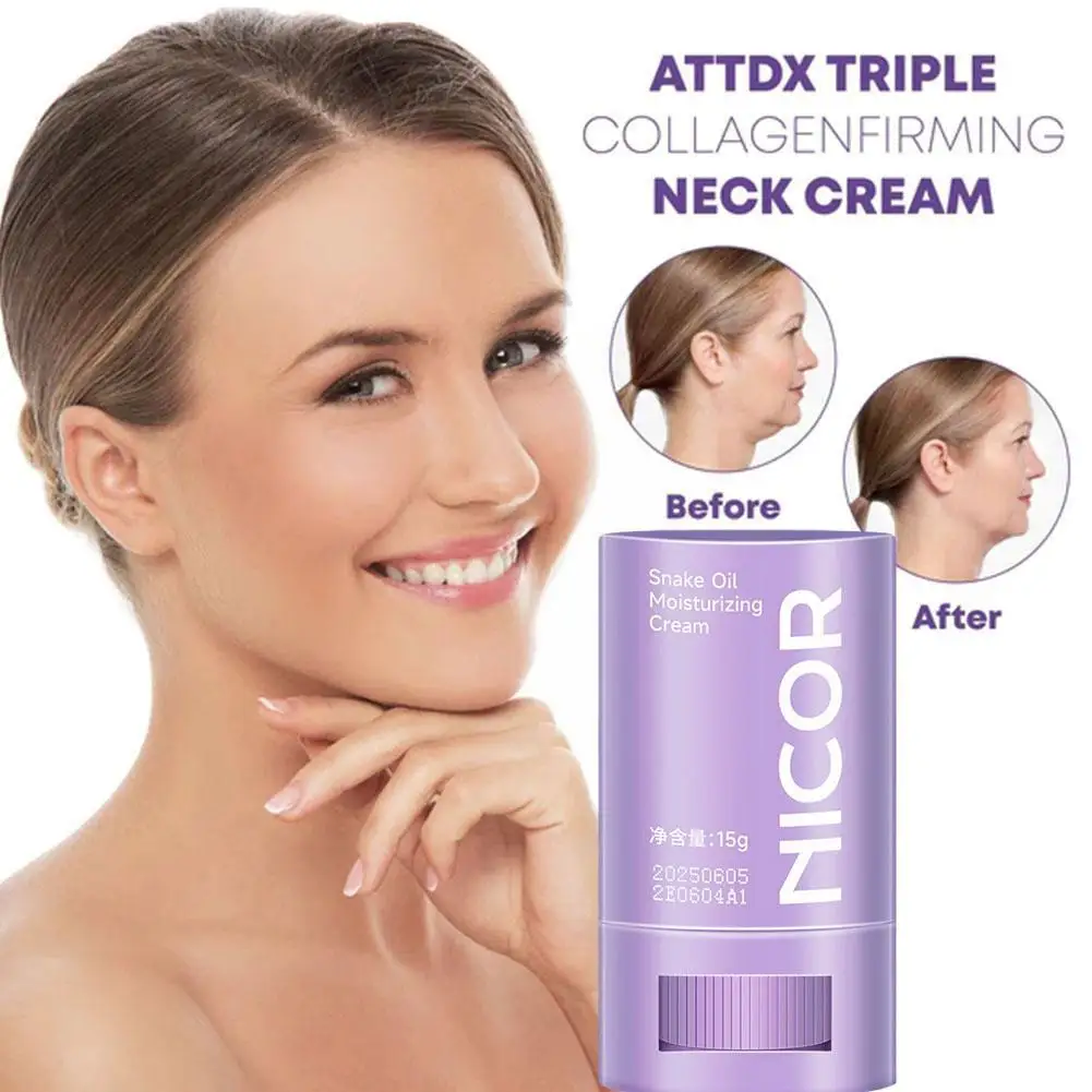 

15g Natural Essence Neck Cream Stick Avocado Wrinkle Fine Neck Balm Stick Fade Tighten Remove Moisturizing Lift Skin Lines F0D1