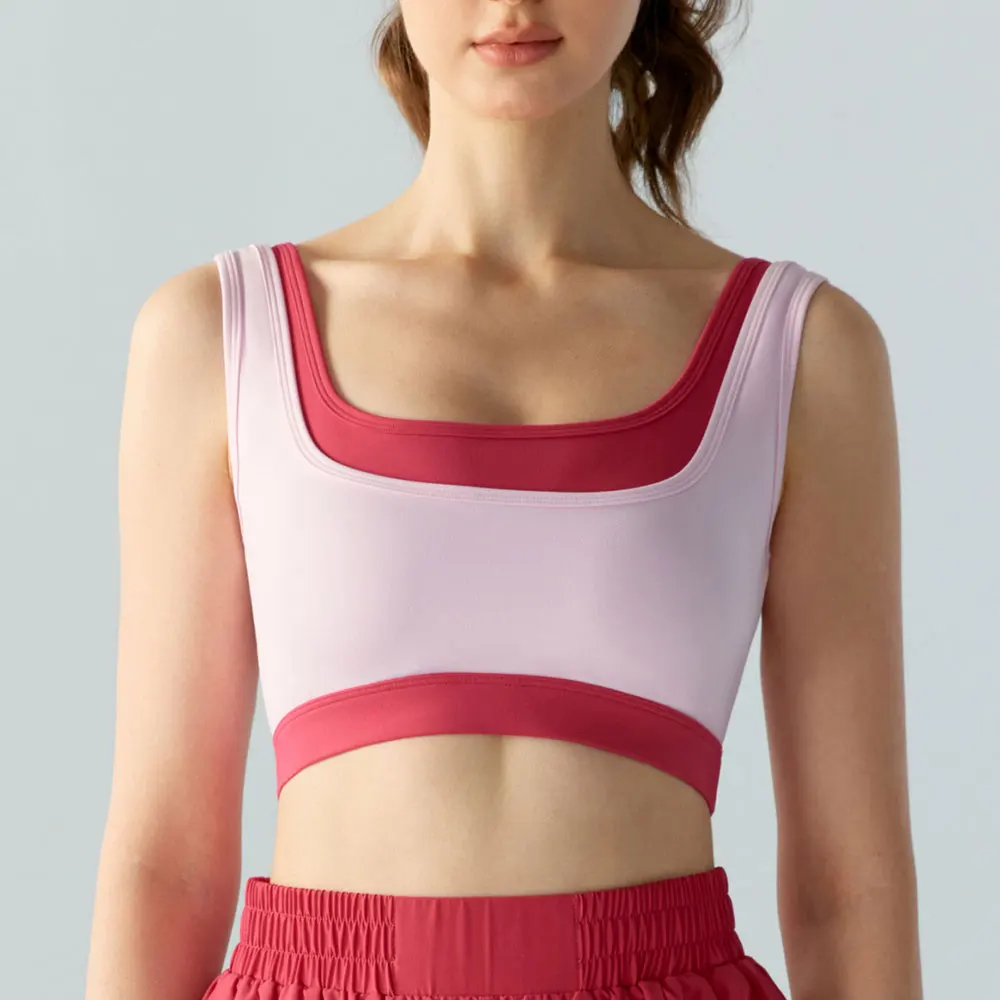Спортивный бюстгальтер Cloud-Like с цветными блоками и встроенными подушечками