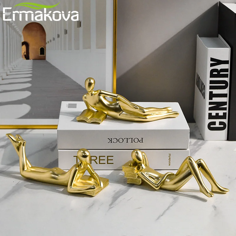 

Абстрактная книжная полка ERMAKOVA, фигурки, Коллекционная модель, полые искусства из смолы, украшение для кофейной стойки