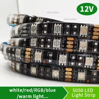 led strip 12v 24v 5050 smd 60ledsm lightstrip 5 m 12 v 24 v volt led strip light smd5050 no waterproof lamp ribbon tv backlight
