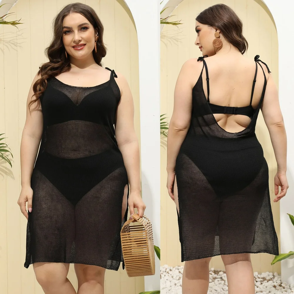 3XL пляжная юбка блузка женский кардиган сексуальная прозрачная накидка на