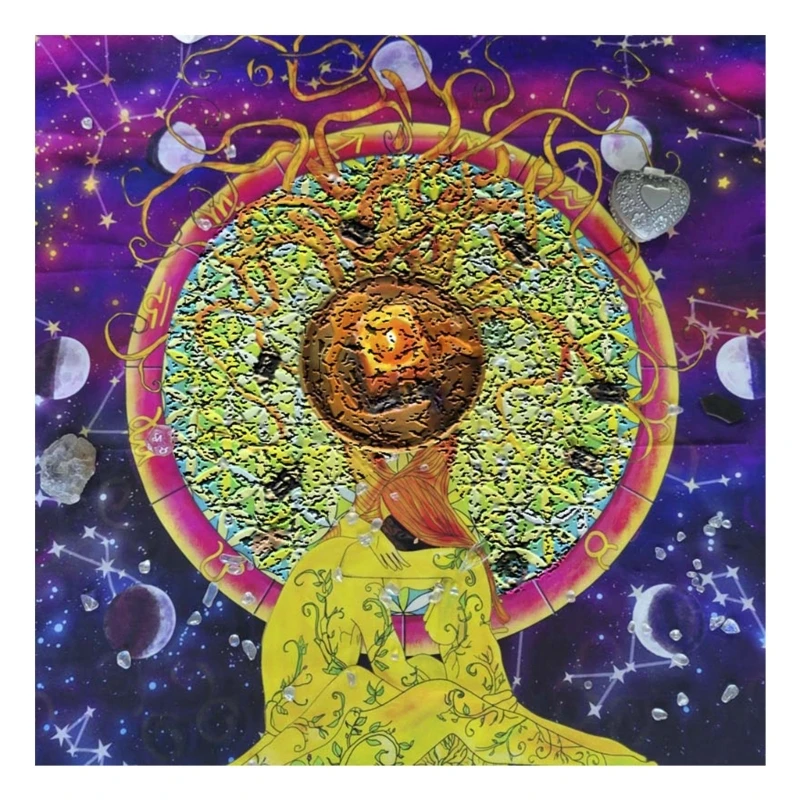 

Altar Cloth Tarot Alter Tablecloth Witchcraft Supplies for Tarot Divination-Game H8WC