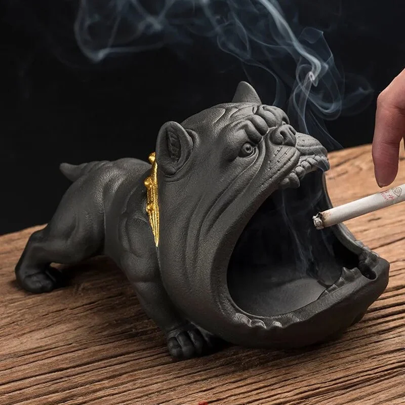 

Ceramic Cartoon Animal Dog Ashtray Creative Car Smoking Holder Desktop Storage Organizer Office Home Decoration Ornaments Gifts