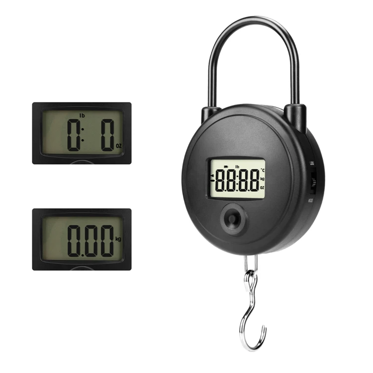 

Portable Fish Hook Electronic Hanging Scale 110lb 50KG Digital Fishing Hand Held Dried Fish Weighing Scale