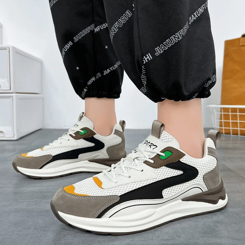 Men Running Shoes Fashion Casual Sneakers Big Size 46 Air Mesh Lace Up Sport Shoes Comfortable Breathable Zapatillas Mujer