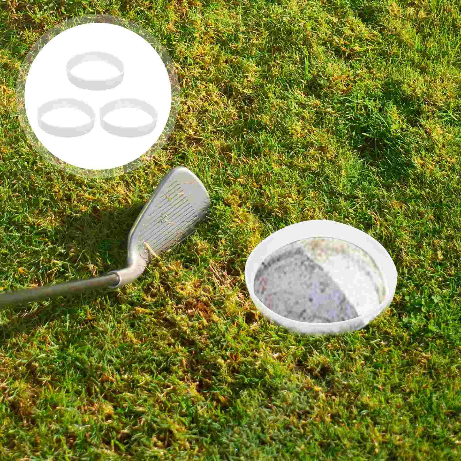 

3 Pcs Hole Cup Ring Training Putting Cups Rings Thickened The Golfs Plastic Practice Office Aid Tools