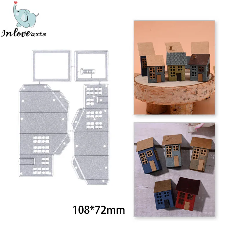 

InLoveArts 3D House Metal DIY Cutting Dies Home Shape Card Scrapbooking Decoration Embossing Papercard DIY Gift Stencils Crafts