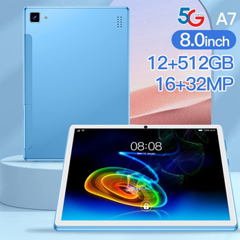 Tablet PC A7 Google Play 8.0 Inch Tablette 8000mAh Global Version 5G 32MP MTK6797 ноутбук 12GB 512GB Dual Sim Pad WIFI Keyboard