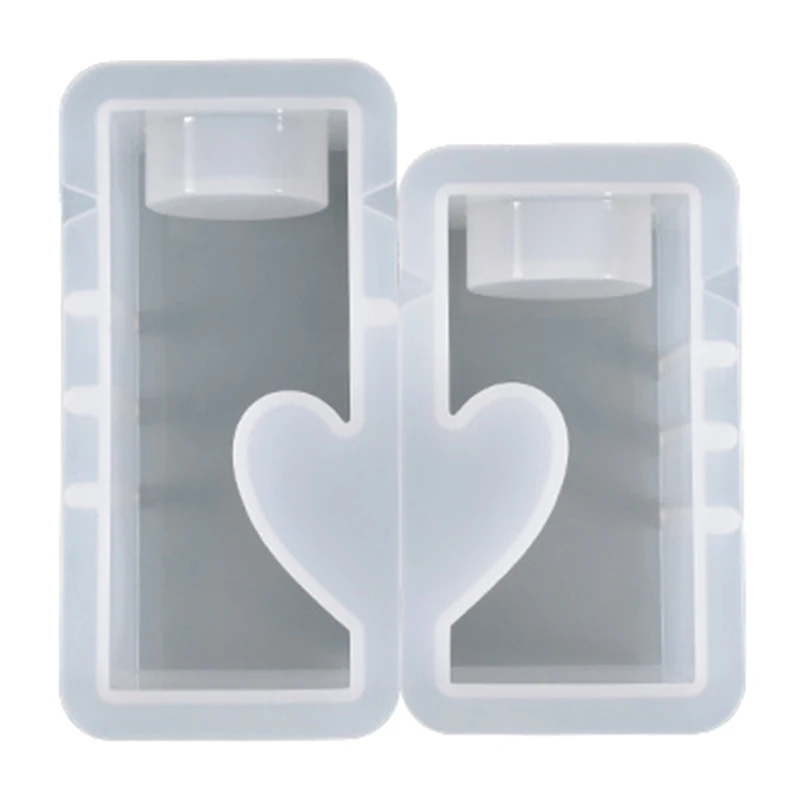 

Heart Candlestick Mould DIY Accessory Silica Resin Mold for Candle Holder Making Epoxy Resin Casting Mould Wedding Gifts