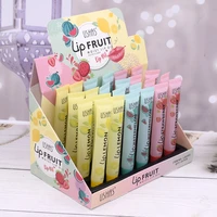 wholesale 24pcs fruit flavor lip oil transparent colorless moisturizing lip oil lemon strawberry kawaii kids lips care bulk