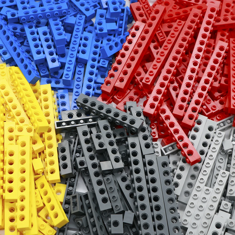 Фото 500 г/лот технический кубики MOC, строительные блоки, детали, толстые кирпичи оптом, игрушки для подъема длинных пучков, высокотехнологичные де... №4