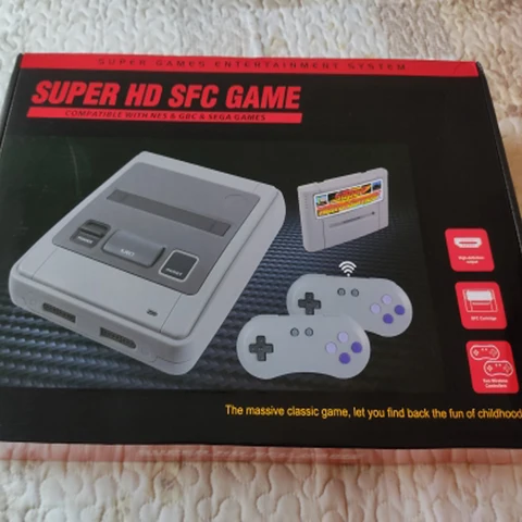 16-битная Супер ретро игровая консоль HD для Super SNES, встроенные 518 игр, беспроводной контроллер 2,4G