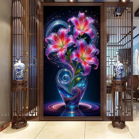 Алмазная живопись Fatcat Натюрморт Ваза с лилией