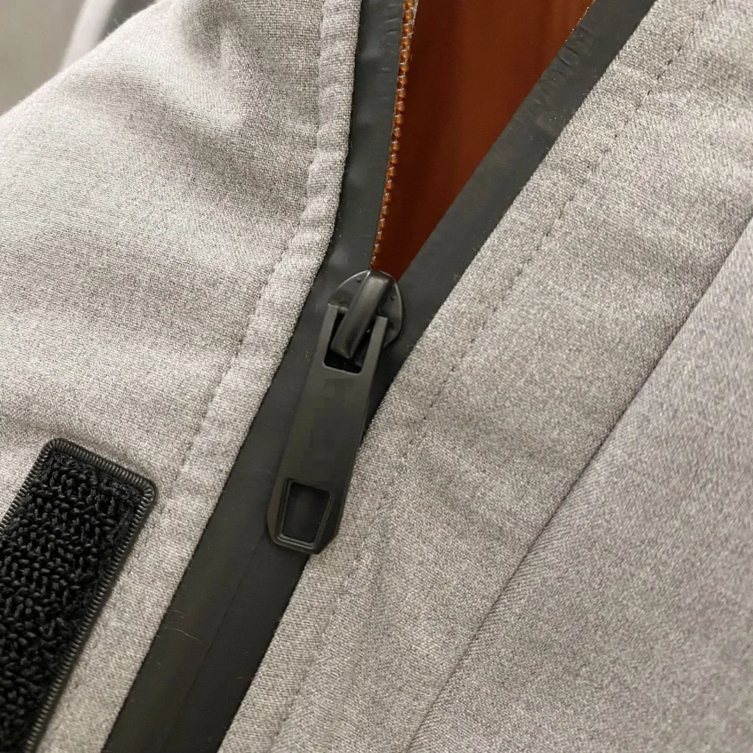 2025 мужской бутик осенне-зимний новый пуховик на молнии из шерстяной ткани со