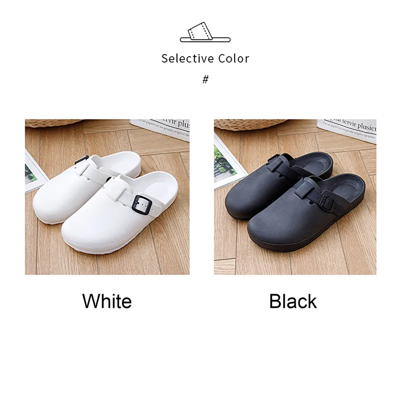 Summer Waterproof Slippers Home Sandals Women Closed Toe Soft Flip Flops Ladies Men Couple Indoor Classic Nursing Clogs Sandals
