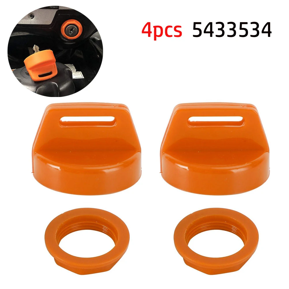 

2pcs Ignition Key Cover Orange For Polaris For Ranger For Magnum 1996-2006 For Scrambler For Xpedition 400 500 570 800 900