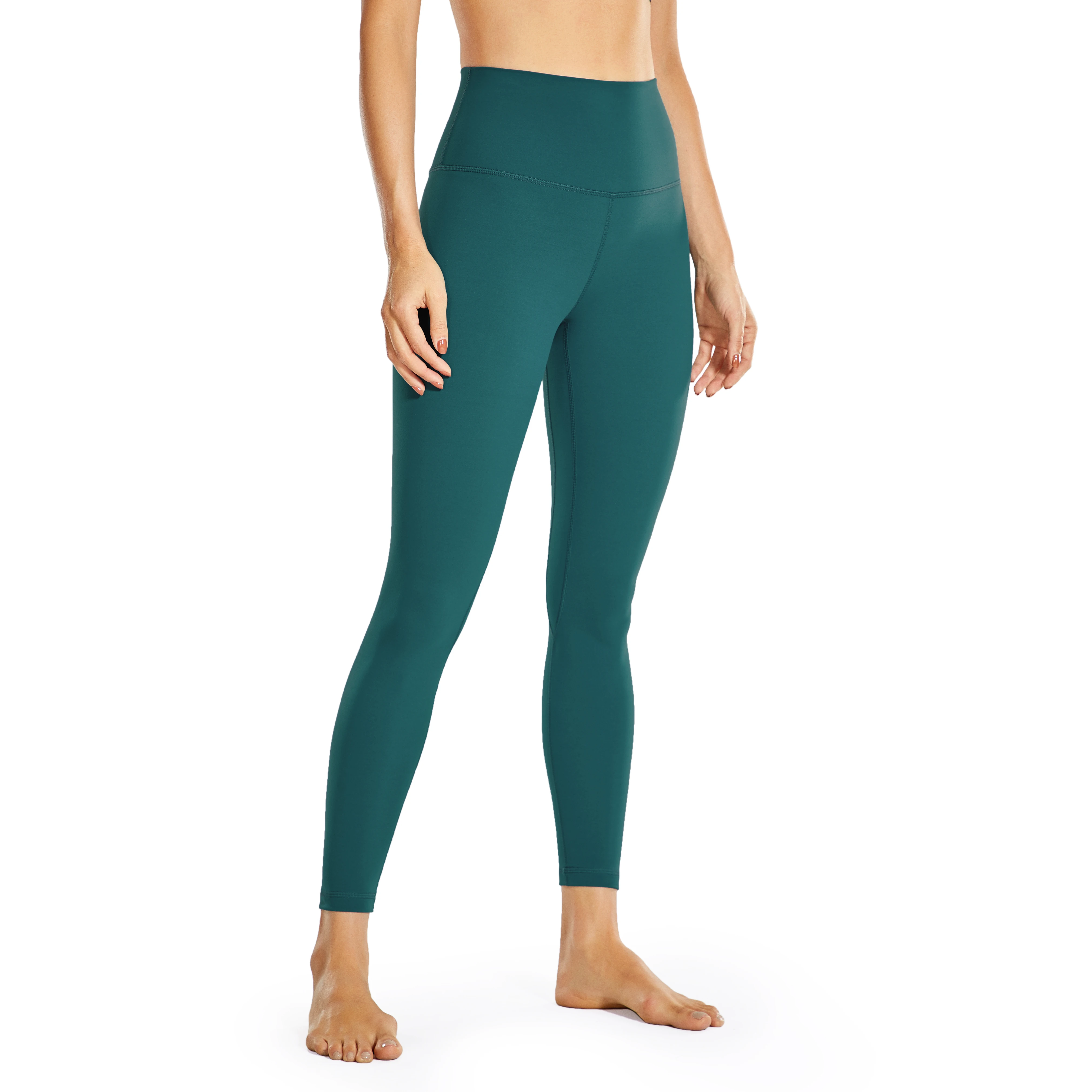 Yoga Leggings Workout High Waisted Women's Matte Brushed Light Fleece Leggings Workout High Waisted Yoga Pants 25 Inches