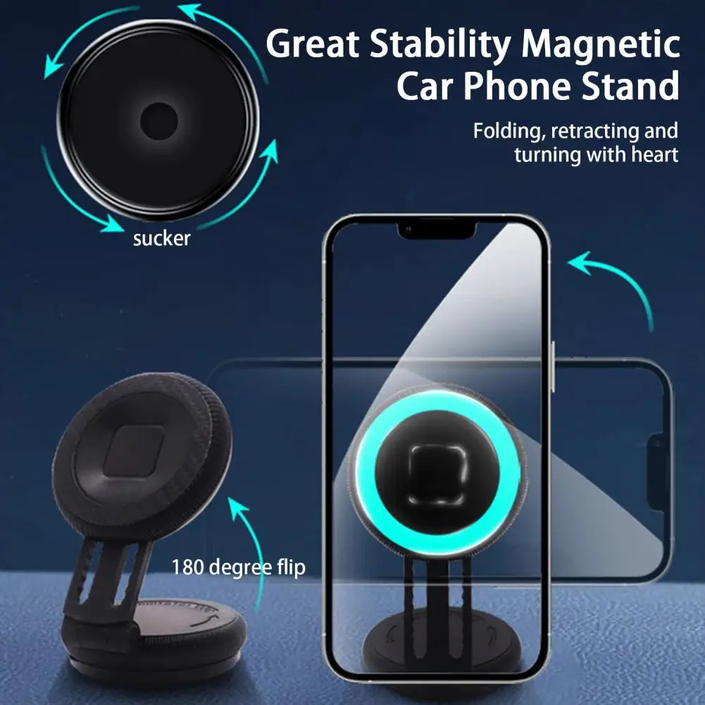 

Car Phone Stand Excellent 360 Degrees Rotation Free Adjustment Anti-slip Car Navigation Bracket Auto Accessories