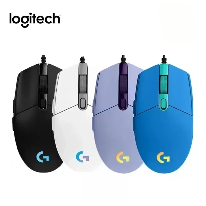 Фото Игровая мышь Logitech G102/G203 Lightsync с оптическим отслеживанием, 8000 DPI, 16,8 млн цветов LED-подсветки, 6 настраиваемых кнопок, проводная №2