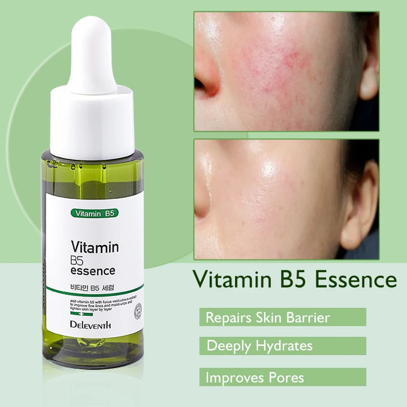 

Korea Vitamin B5 Serum Moisturizing Nourish Repair Sooth Skin Removes Redness Essence Pores Shrink Oil Control Face Care 30ml