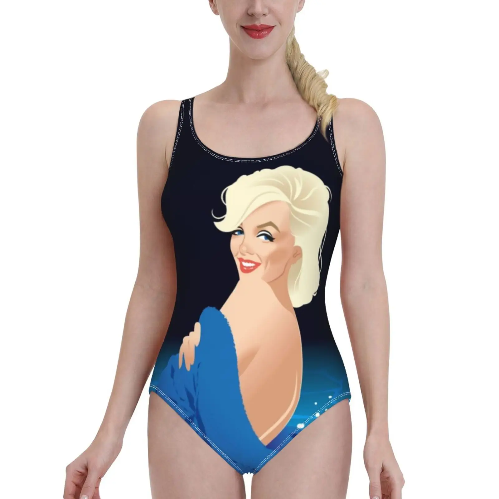 

Синий женский купальник, слитный купальник с открытой спиной, сексуальная пляжная одежда, летние купальные костюмы мм, слитный купальник, Д...