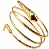 new arrival punk fashion coiled snake spiral upper arm cuff armlet armband bangle bracelet men jewelry for women party barcelets