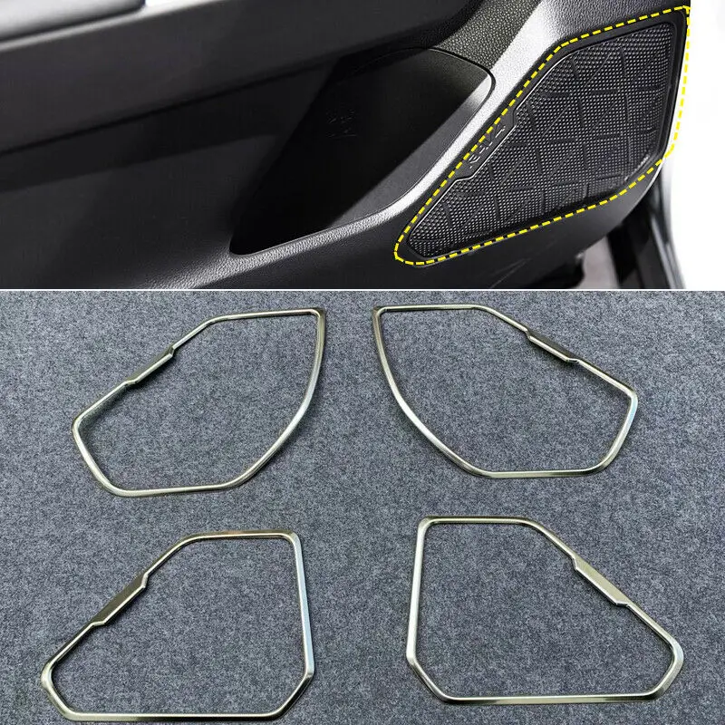 

Steel Matte Interior Side Door Speaker Cover 4pcs For Toyota RAV4 XA50 2019-2022