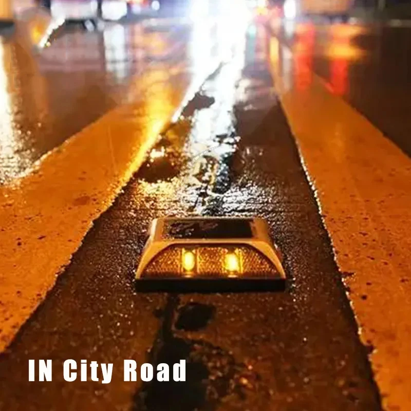Popular Square High Brightness Ip68 Flashing or Always-on Traffic Marker Light Reflective Aluminum Led Cat Eye Solar Road Stud
