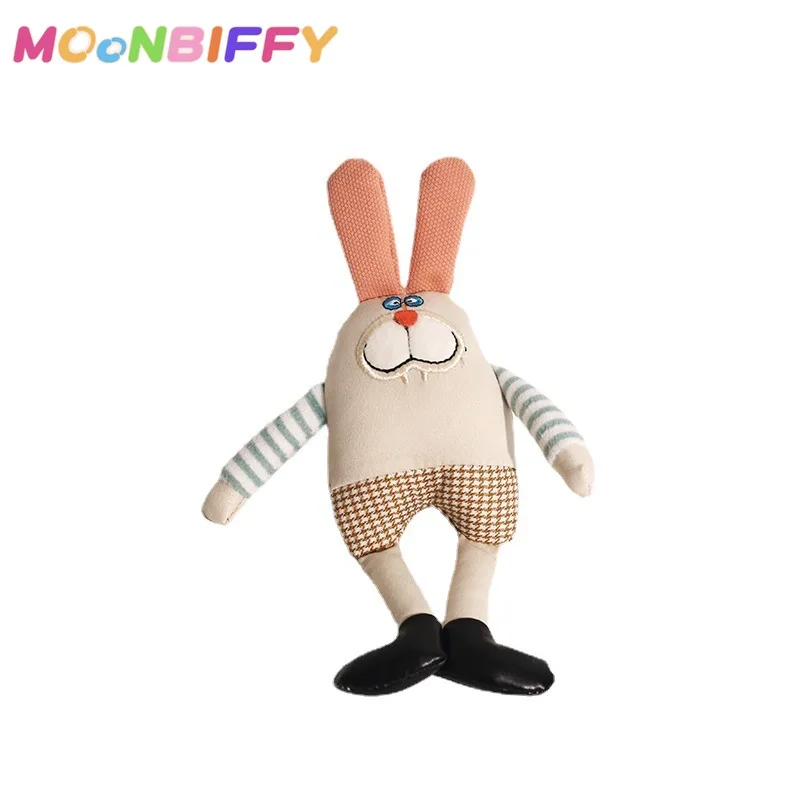 

Cartoon Plush Toy Bucktooth Rabbit Doll Creative Stuffed Toy Cute Pendant Key Chain for Birthday Gifts Kawaii Room Decor