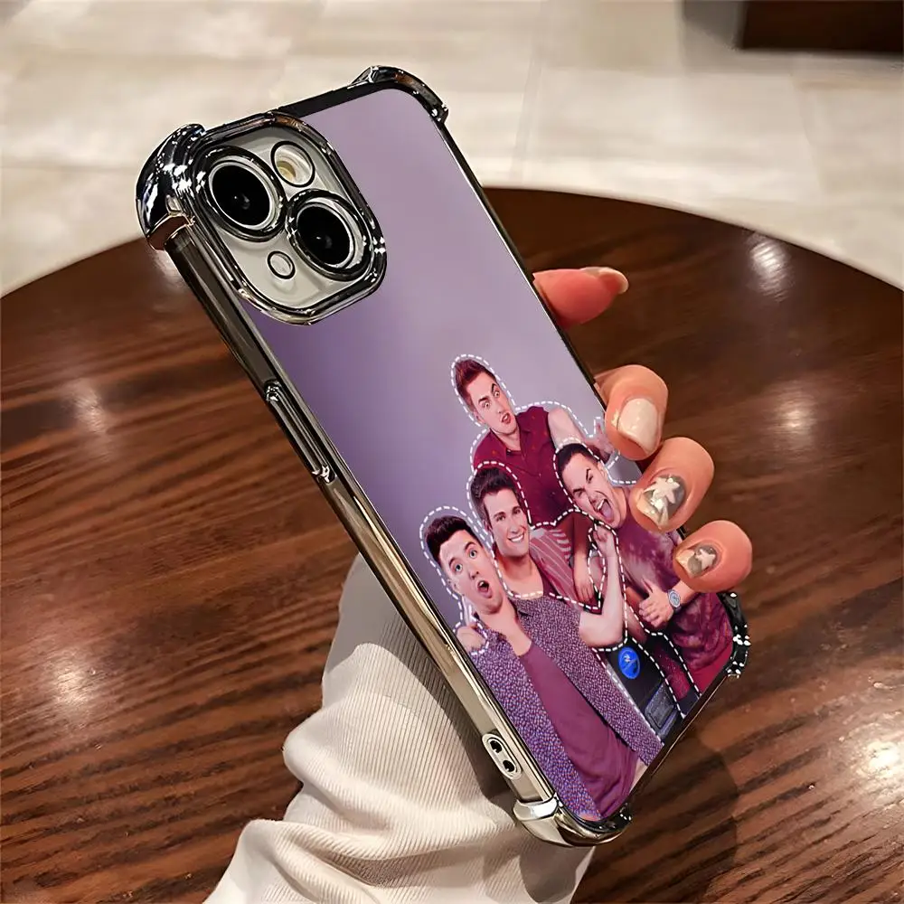Фото Чехол для телефона Pop B-Big Time Rush для iPhone 17 Pro Max, 15 Pro, 16, 14 Plus, 12, 13, 11 Pro, с гальваническим покрытием, мягкий корпус. №4