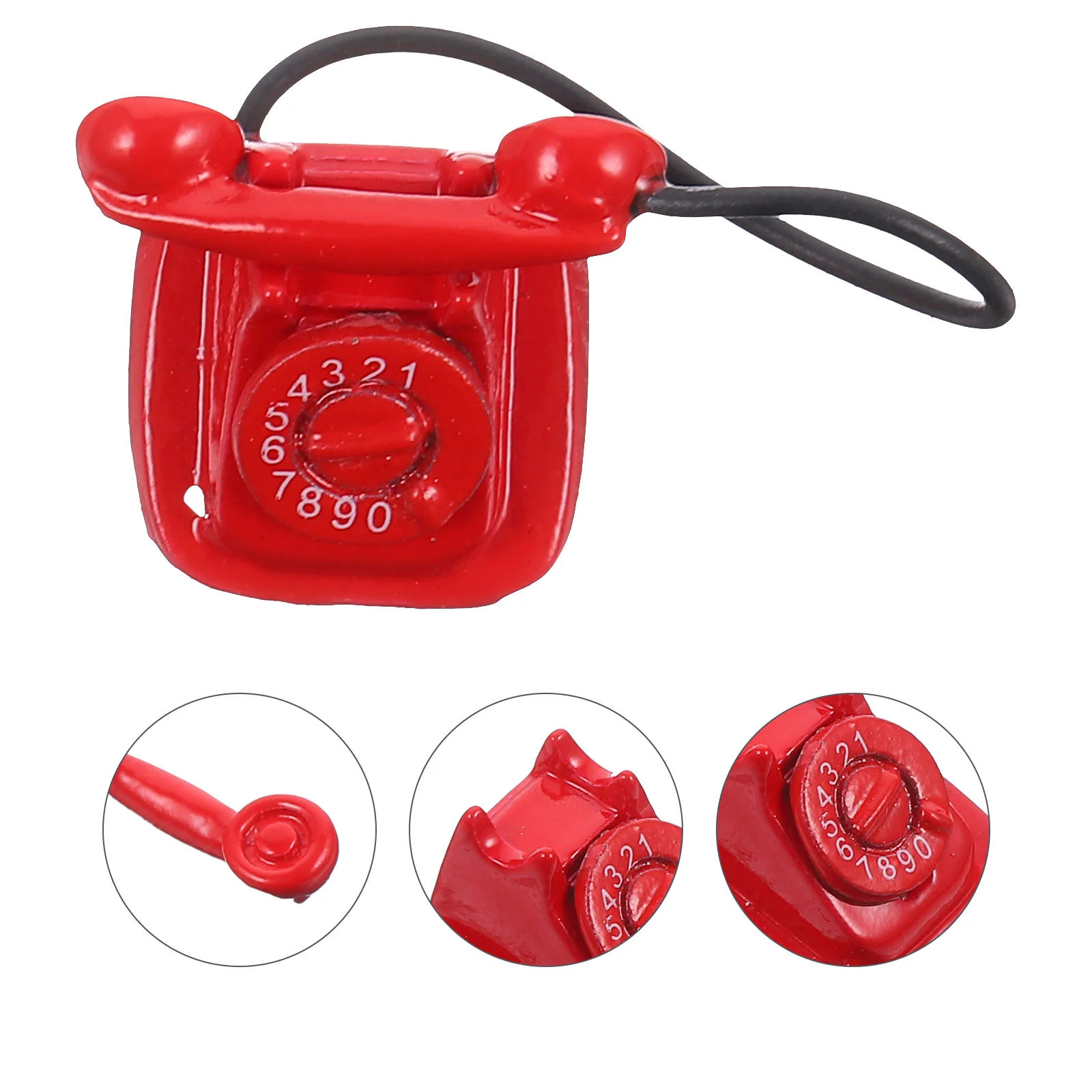 

House Phone Mini Telephone Model Retro Miniature The Call Dollhouse Furniture Accessories Small Statue Props Vintage