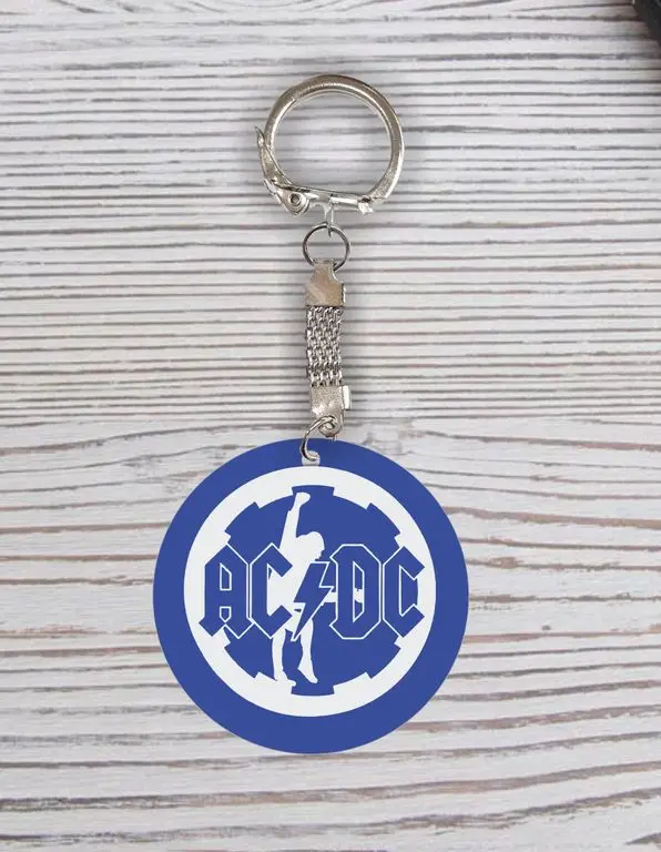 Брелок с гравировкой AC/DC Эй-си/ди-си №5 | Украшения и аксессуары