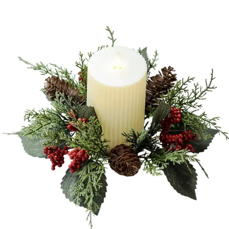 Кольца для свечей Венки Рождественские центральные украшения Гирлянда Кольцо