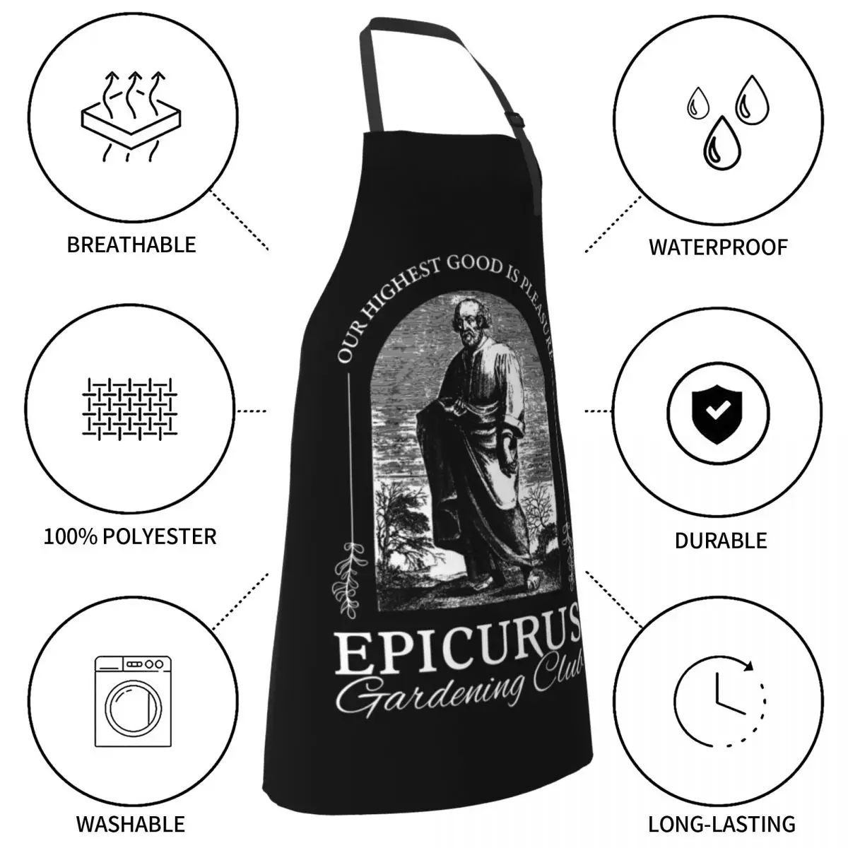 Садовый клуб Epicurus-наша самая высокая радость-это удовольствие фартук для уборки