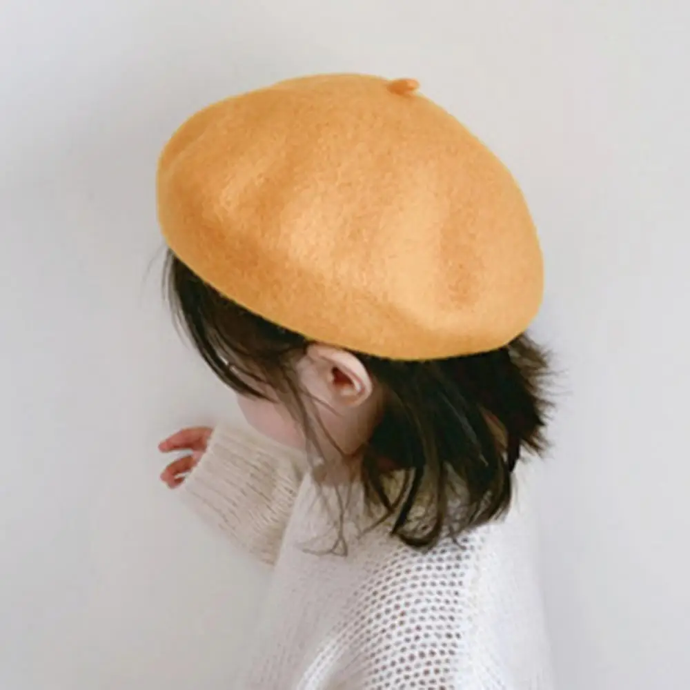 Kid Winter Hat Girl Boy Beret Warm Baby Wool Beanie Hat French Artist Painter Hat Children Beret Retro Vintage Elegant Berets