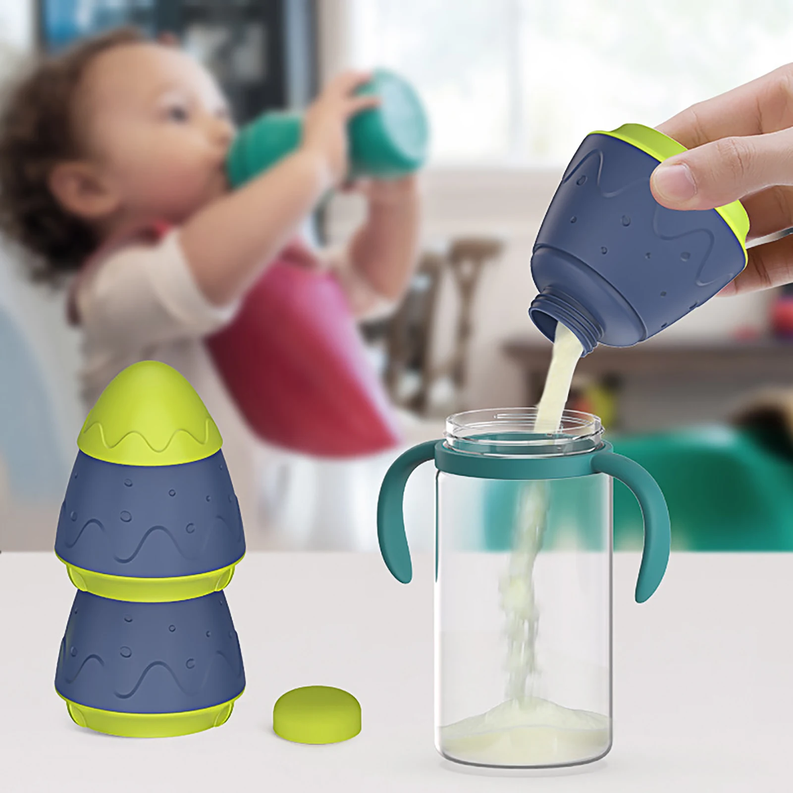 Formula Dispenser Travel 3 Tier Stackable Milk Powder Container Large Capacity Leakage Free Infant | Мать и ребенок
