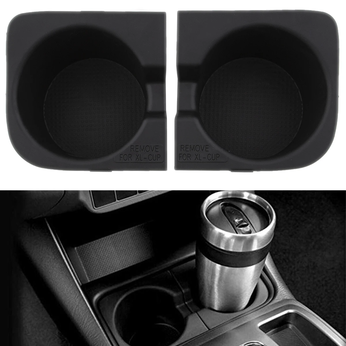 

1 Pair Right & Left Black Center Console Cup Holder Insert 66991-04012 66992-04012 For Toyota Tacoma 2005-2017 Car Accessories