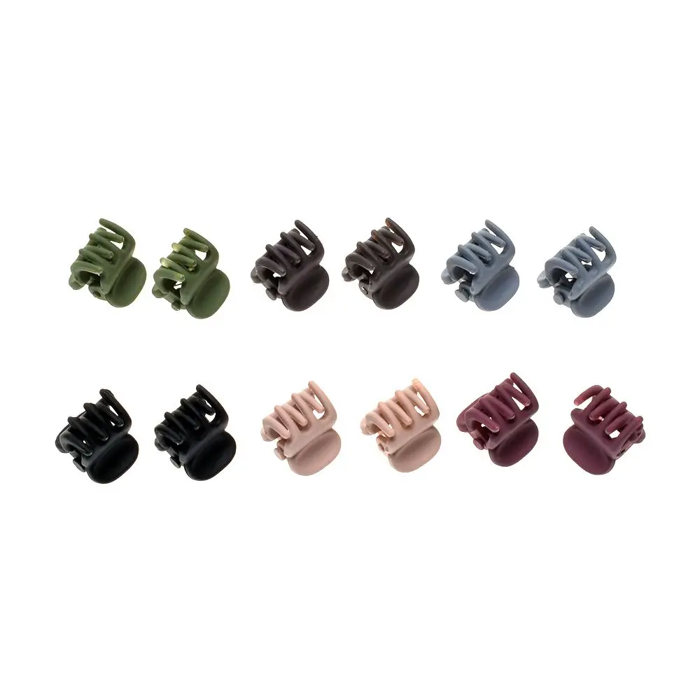 

12pcs Baby Crab Hair Clips Simple Matte Texture Hair Claw Mini Clamps Hair Accessories For Woman 2022 Summer Free Shipping