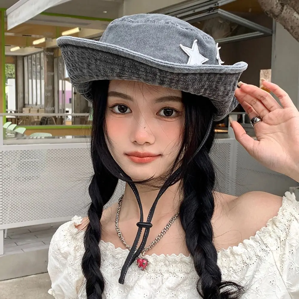 

Mountaineering Hat Sun Protection Sunscreen Hat Y2k Basin Hat Summer Cap Women Bucket Hat Western Cowboy Hat Sun Hat