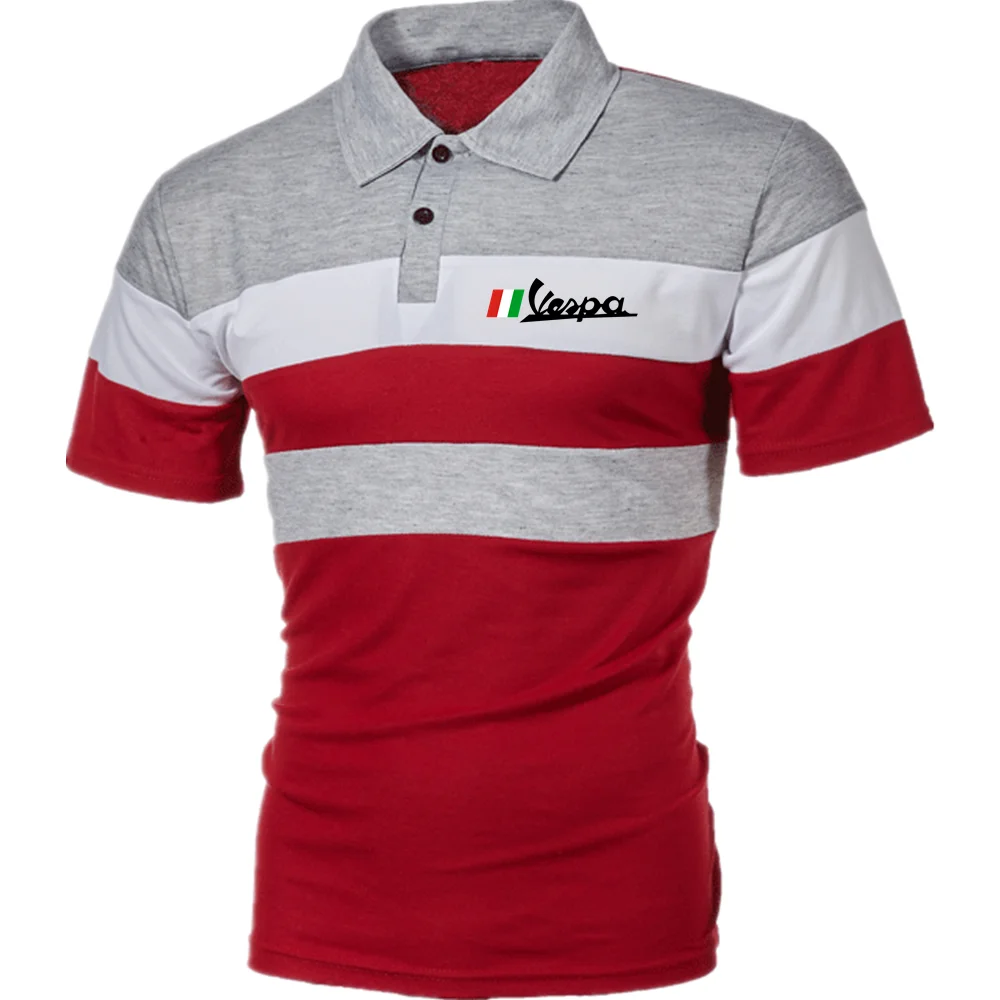 

Vespa New Summer Men's Polo Shirts Business Casual Solid Color T-Shirts Men's Polo Shirts New Summer Fashion Men's Clothing