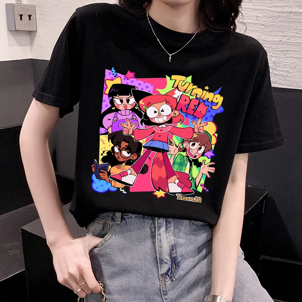 Женская летняя футболка с принтом из мультфильмов в стиле Харадзюку |