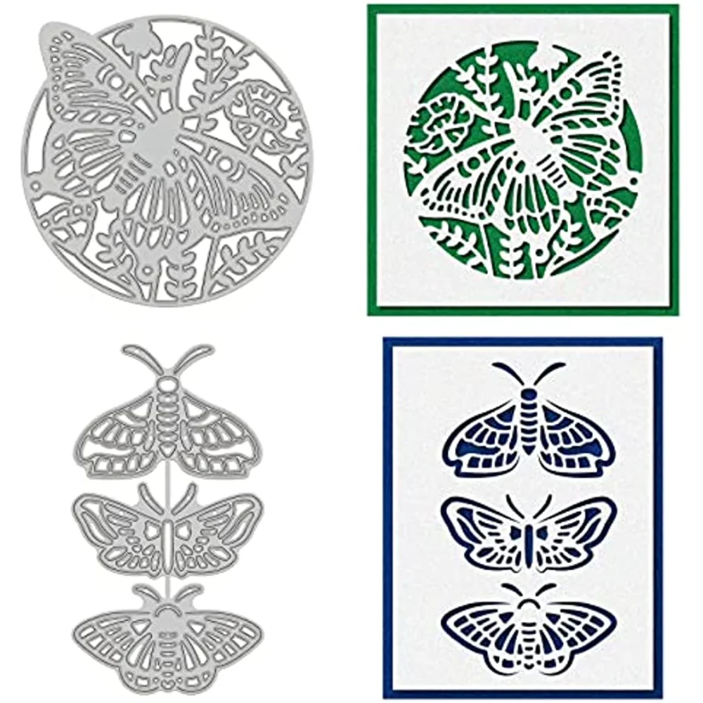 

3D Butterfly Moths Embossing Template Animals Carbon Steel Die Frames Embossing for Scrapbooking Card DIY Craft